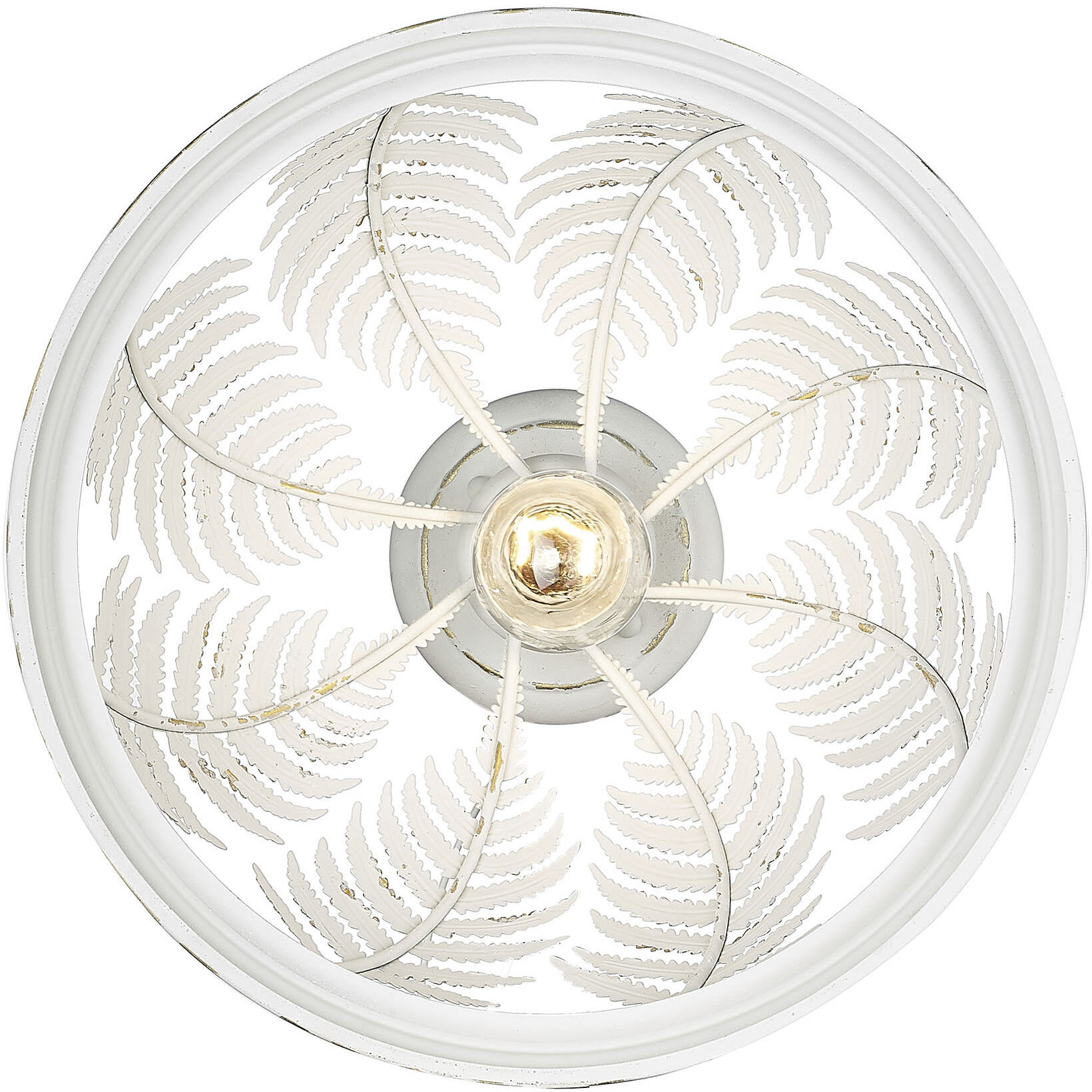 Annalin 1 Light 13 inch Vintage Decor White Semi-Flush Ceiling Light